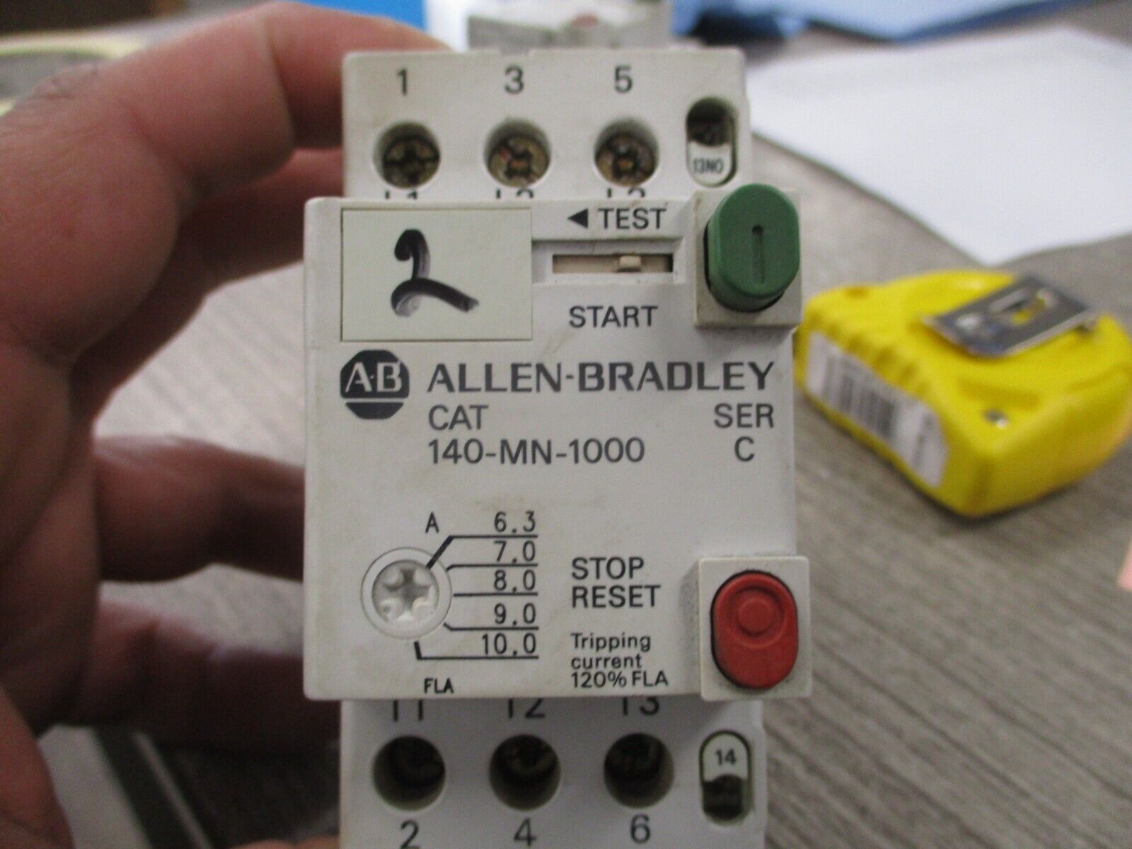 Allen-Bradley Manual Starter 140-MN-1000 Ser. C Trip: 6.3 -10.0A Used