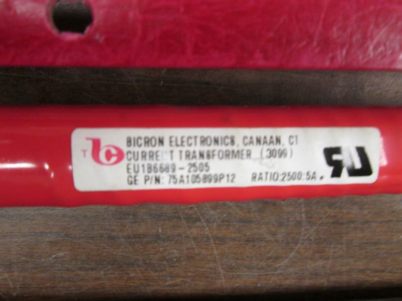 Bicron Current Transformer EU1B6689-2505 Ratio 2500:5A Used