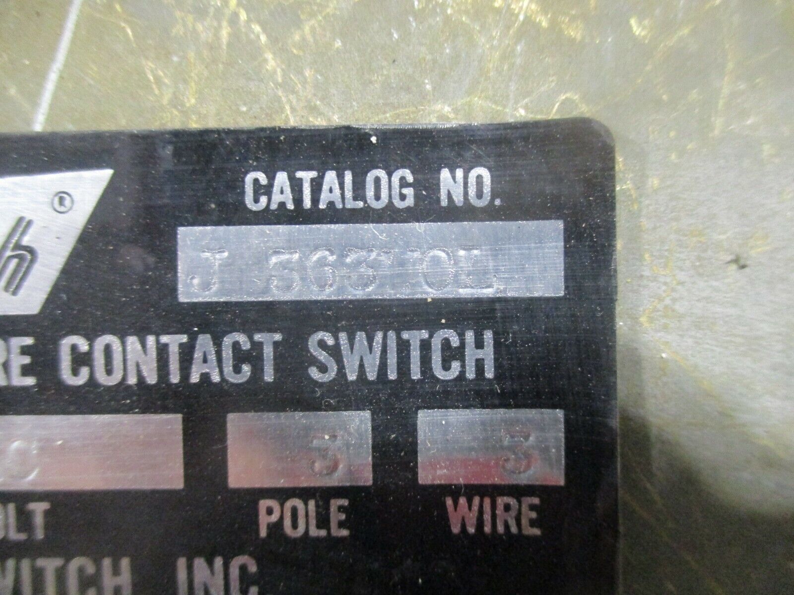 Boltswitch Bolted Pressure Contact Switch J 363WOL 100A 600V 3P 3W Used