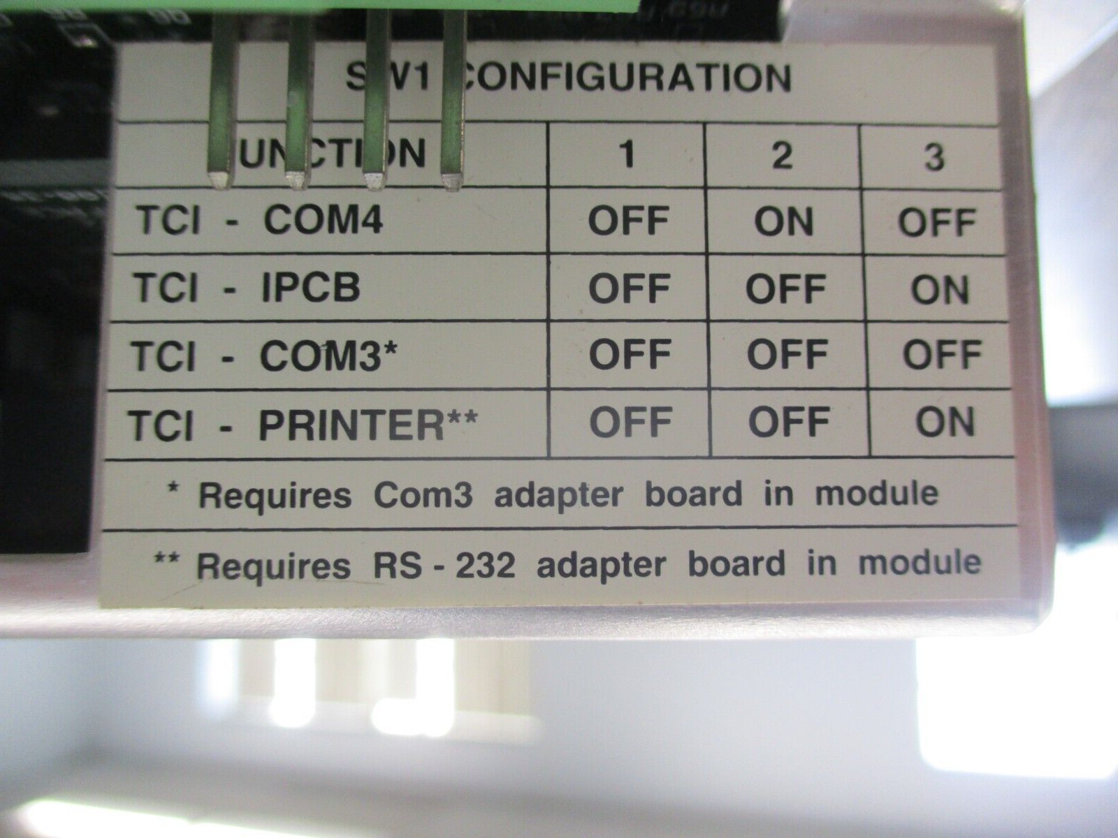 Trane TCI Printer Module X13650458-06 Rev. H Used