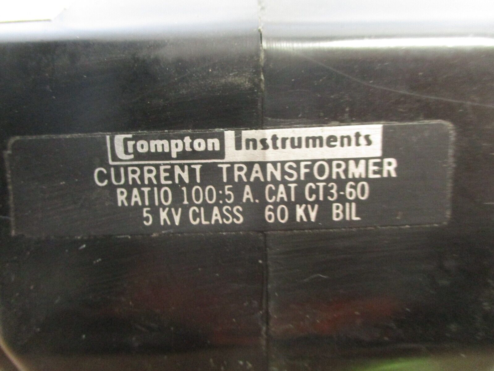 Crompton Instruments Current Transformer CT3-60 Ratio 100:5A 5kV Class 60kV BIL