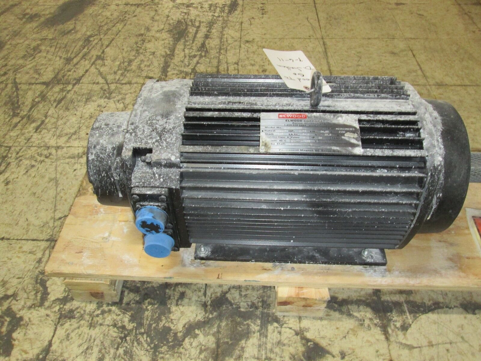 Elwood AC Servo Motor 120-082-003 11.7HP 2150RPMs 8P 24.85A Seller Refurbished