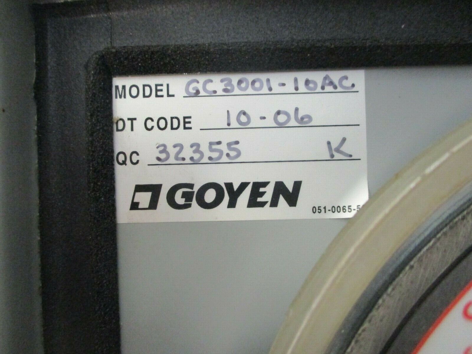 Goyen Demand Cleaning System Controller GC3001-10AC Type 13 Enclosure Used