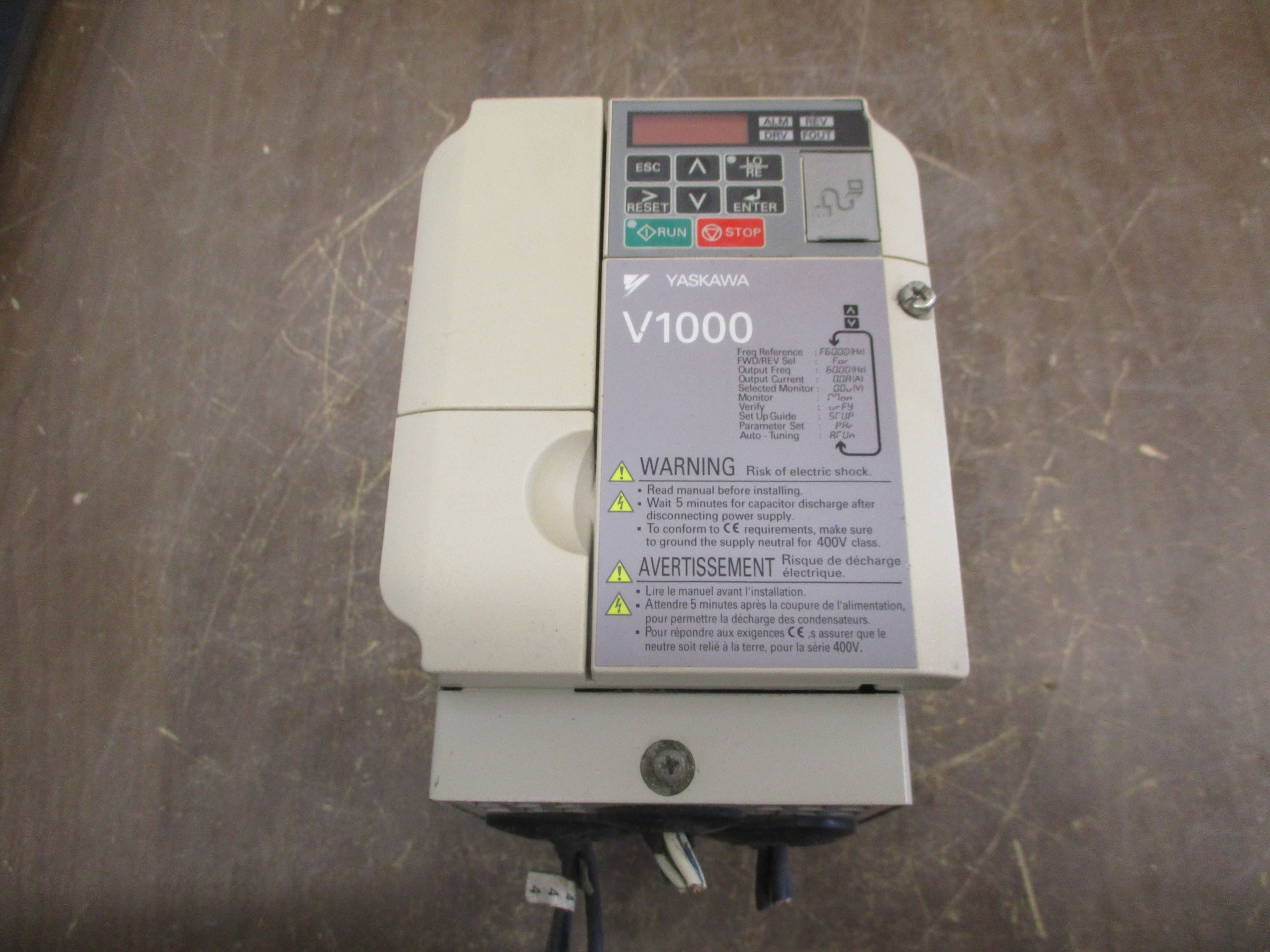 Yaskawa V1000 AC Drive CIMR-VU4A0005FAA Rev. A 3HP 3Ph Used