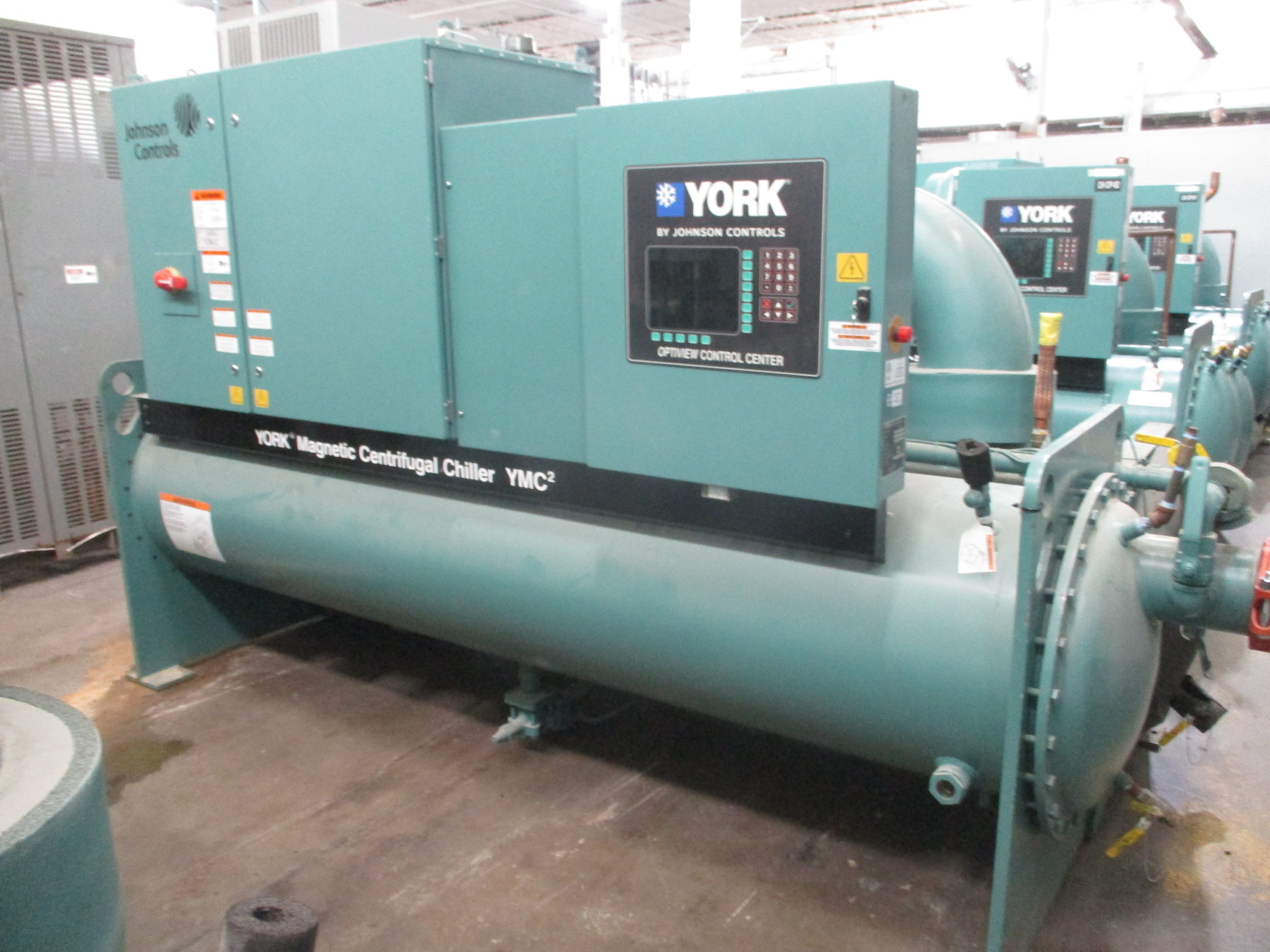 York YMC2 Water Cooled Chiller YMC2-S0967AAS 275 Ton 460V 3Ph 9,924 Operating Hours 15,443 Starts MFD 2017 Used