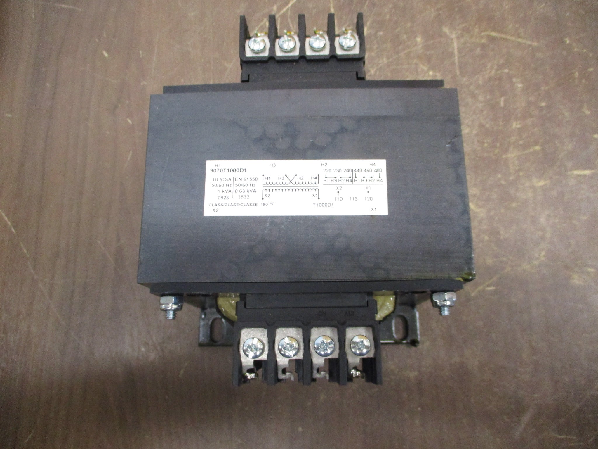 Square D Control Transformer 9070T1000D1 1kVA Pri: 240/480V Sec: 120V 50/60Hz