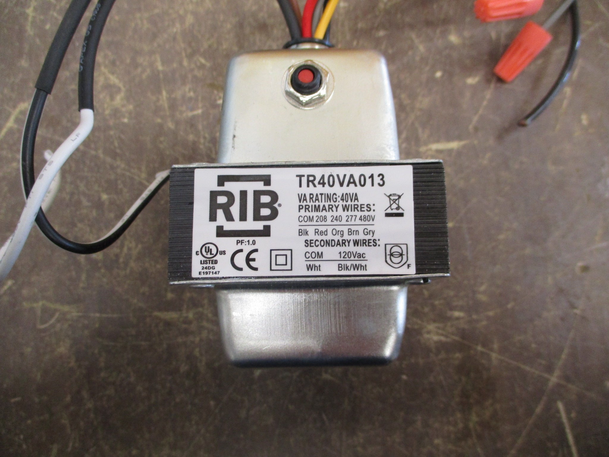 RIB Transformer TR40VA013 40VA Pri: 208/240/277/480V Sec: 120V Used