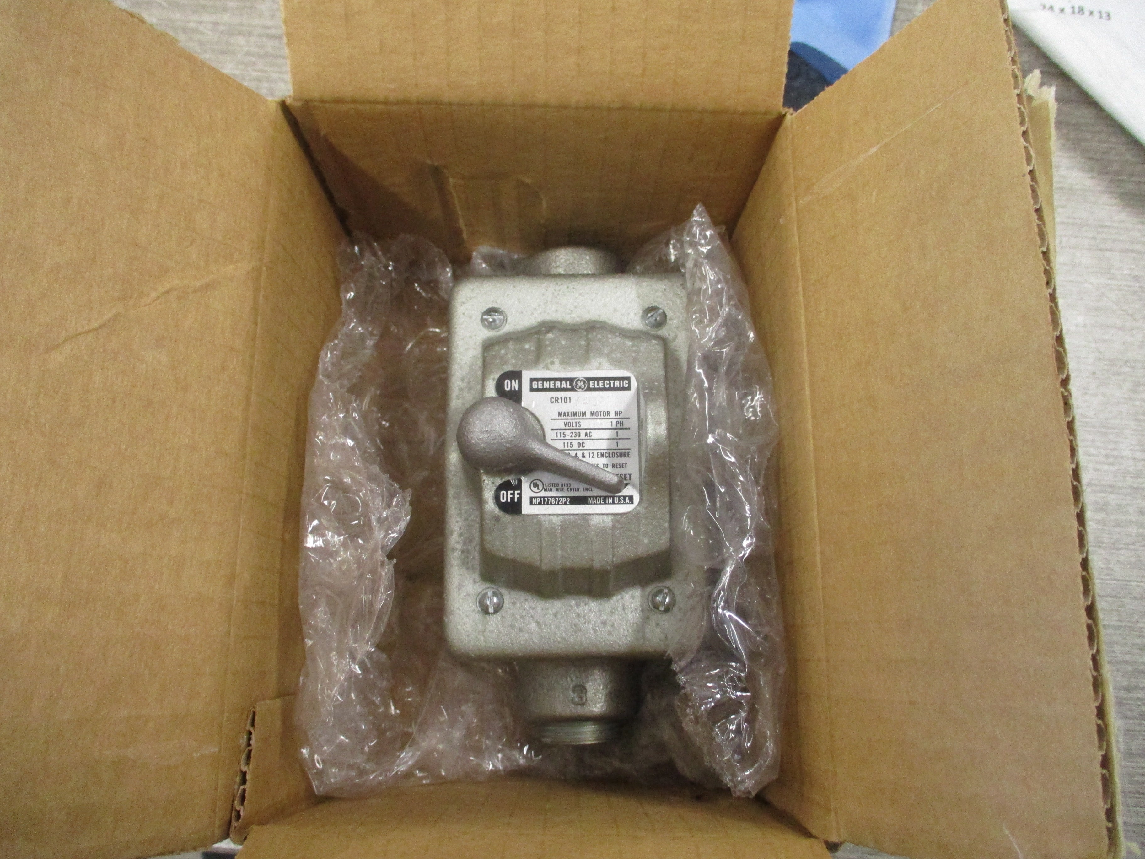 ABB Manual Starter CR101Y400H 115/230V 25-60Hz 1Ph 1P Type 4 Enclosure New Surplus