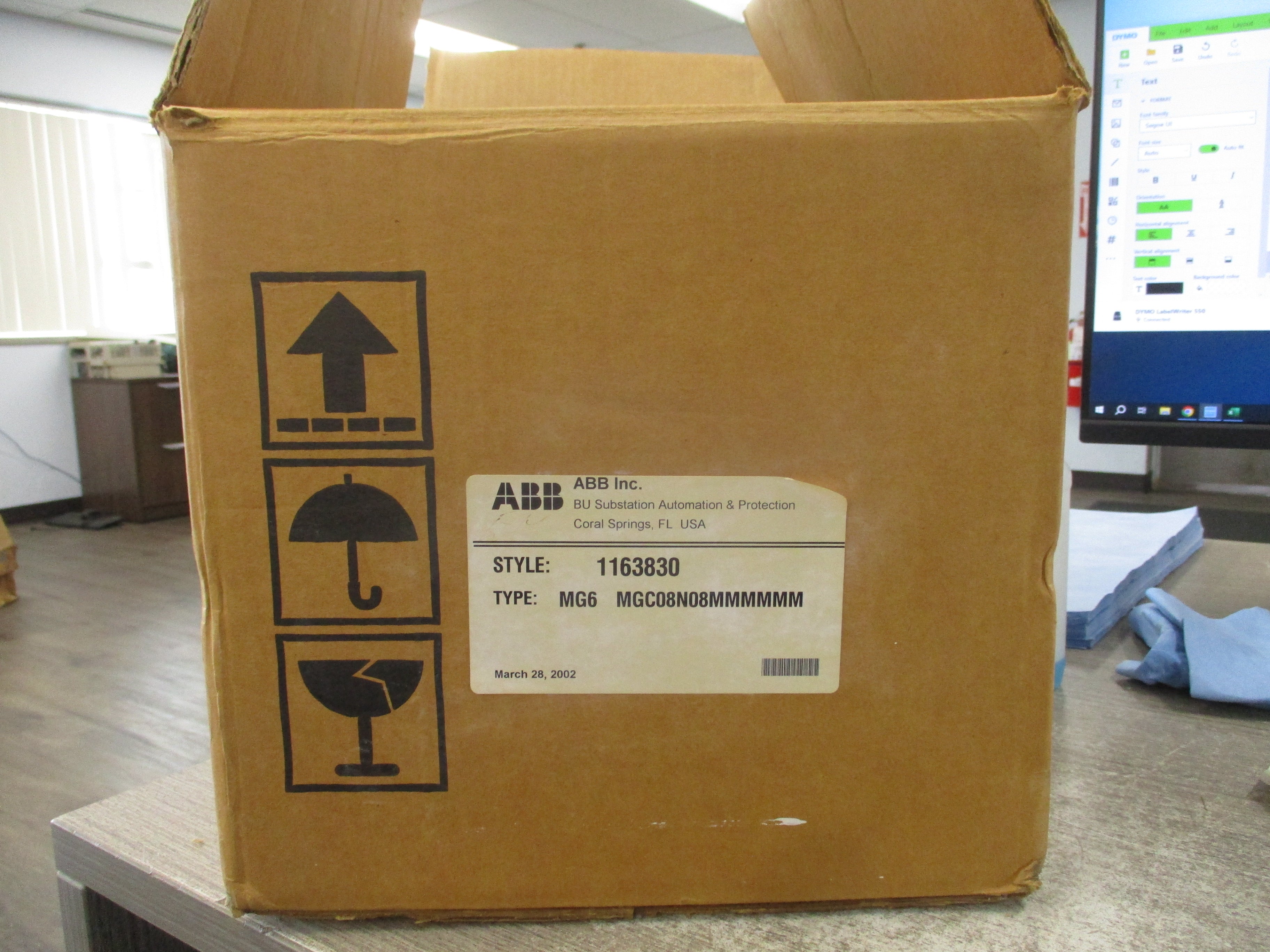 ABB MG-6 Auxiliary Relay 1163830 Operate: 115VAC 60Hz Reset: 115VAC 60Hz New Surplus