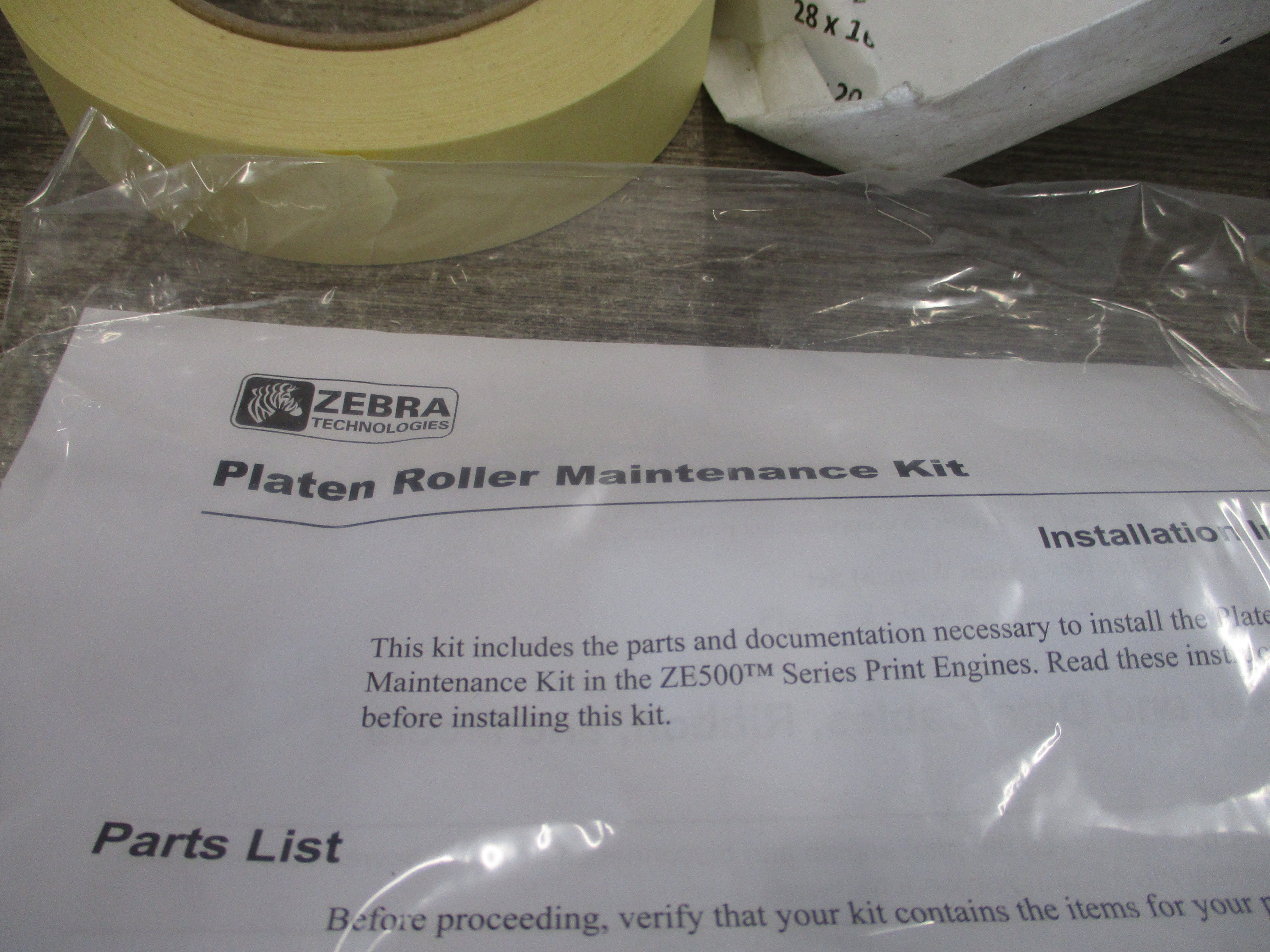 Zebra Platen Roller Kit 46054 New Surplus