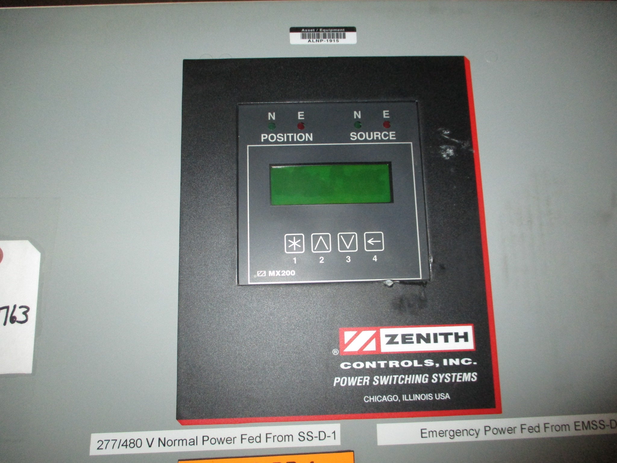 Zenith Automatic Transfer Switch ZTSL120EC-7 1200A 277/480V 3Ph 60Hz Used