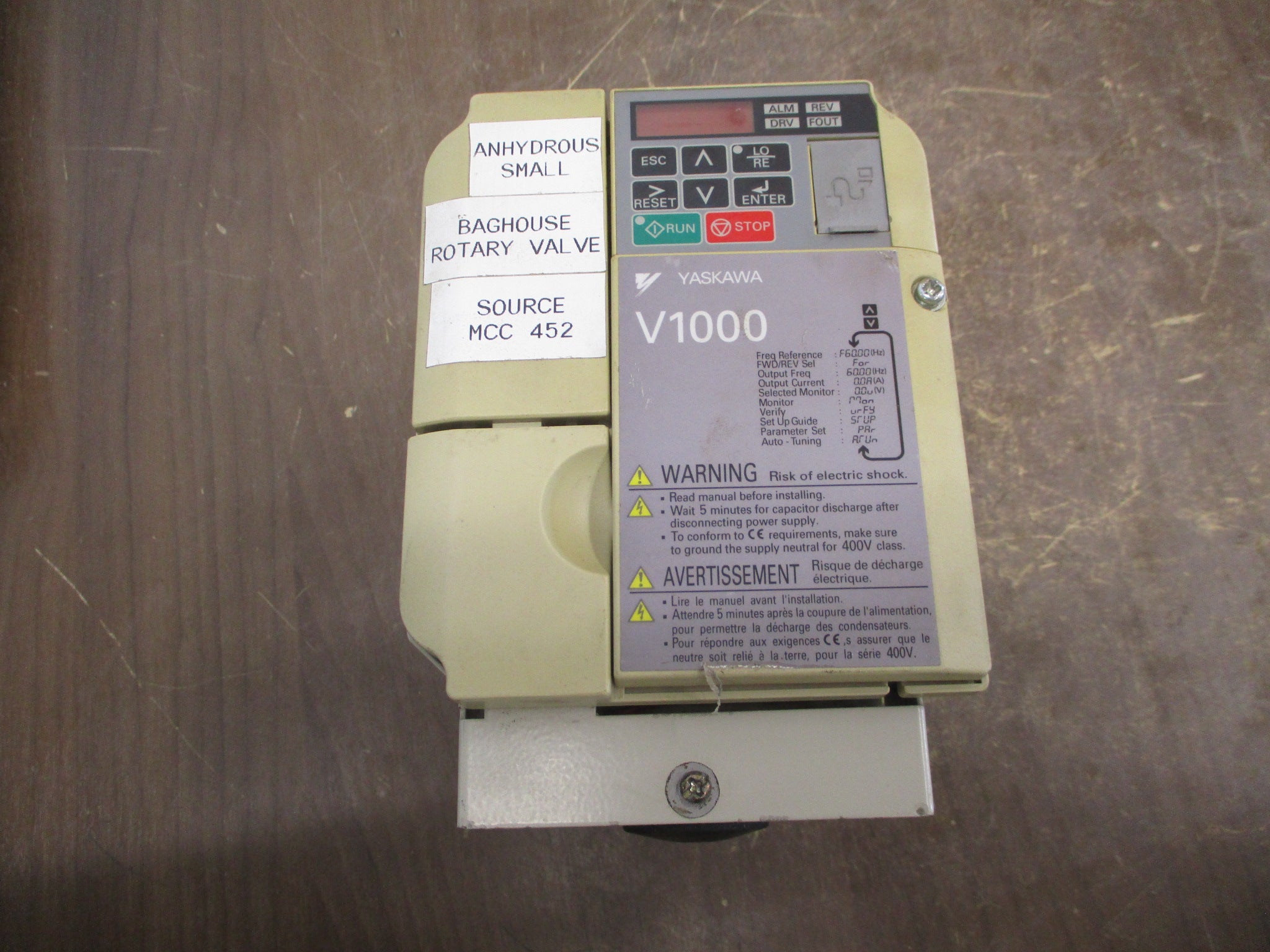 Yaskawa V1000 AC Drive CIMR-VU4A0004FAA Rev. A 1HP w/ Keypad Used