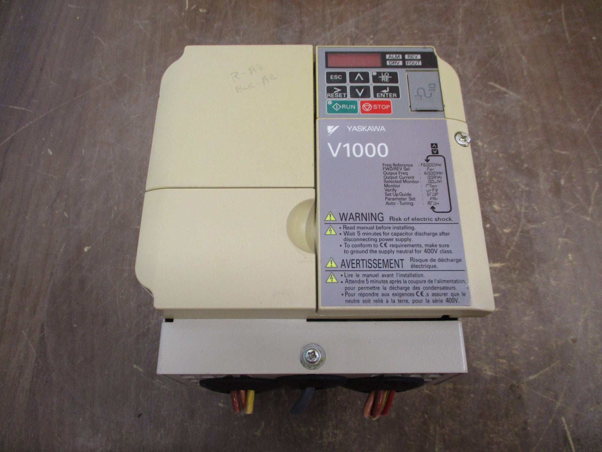 Yaskawa V1000 AC Drive CIMR-VU4A0011FAA 7.5HP 3Ph Used