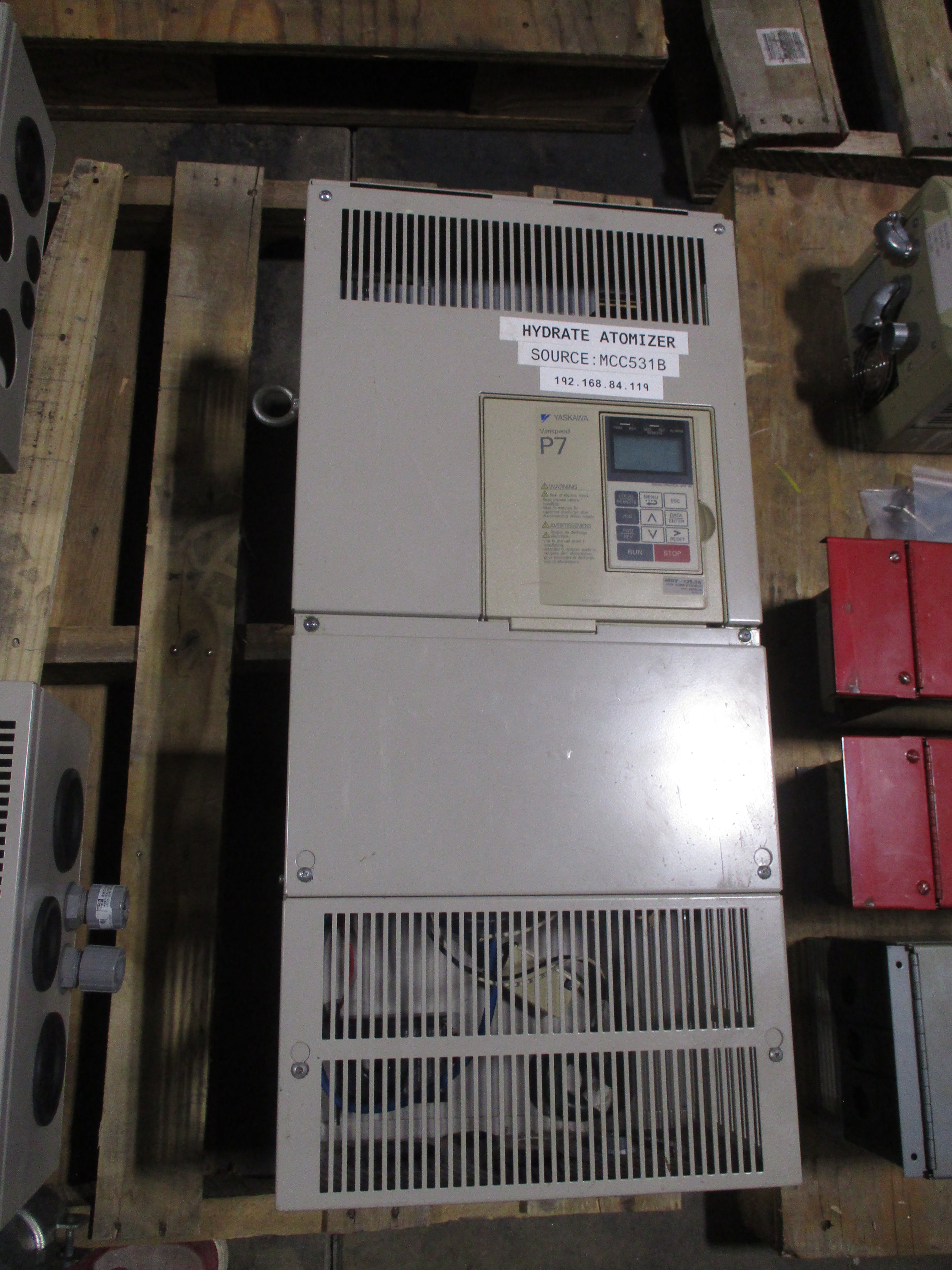 Yaskawa Varispeed P7 AC Drive CIMR-P7U4055 100HP 3Ph Input: AC3PH 380-480V 50/60Hz 134A Output: AC3PH 0-480V 0-120Hz 125A 95kVA W/Keypad Used