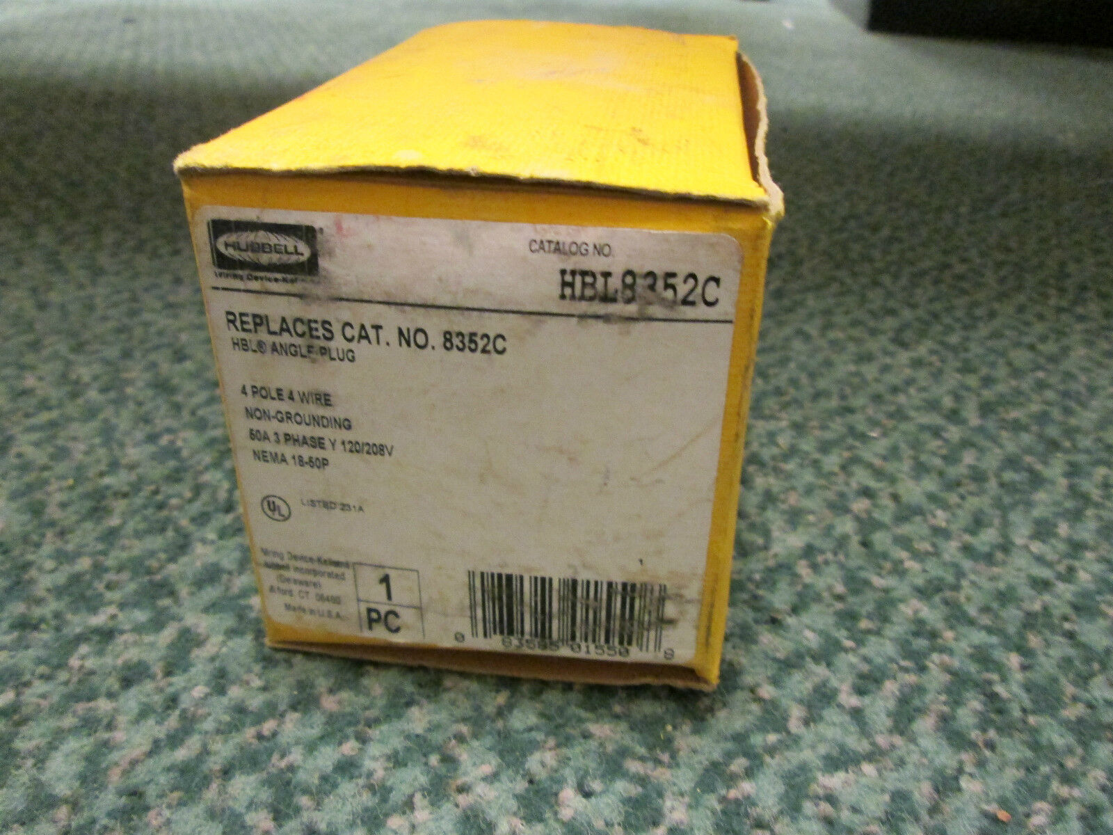 Hubbell 50A 120/208V HBL3521C Plug New Surplus