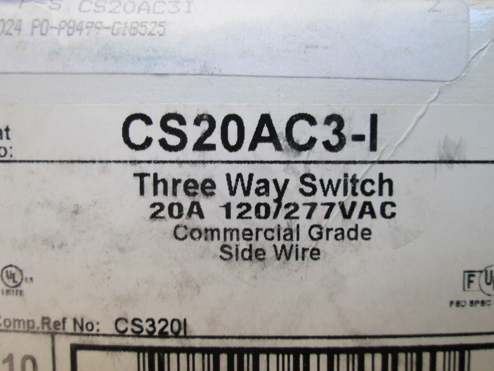 Legrand Switch CS20AC3-I 20A 120/277V *Lot of 4* New Surplus