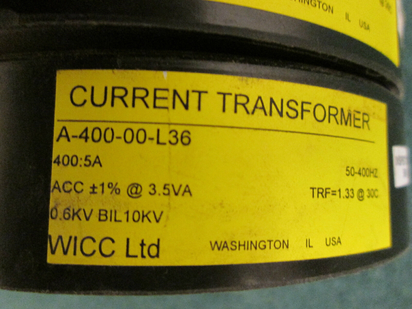 A400-00-L36 WICC Ltd. CURRENT CT CIRCUIT TRANSFORMER