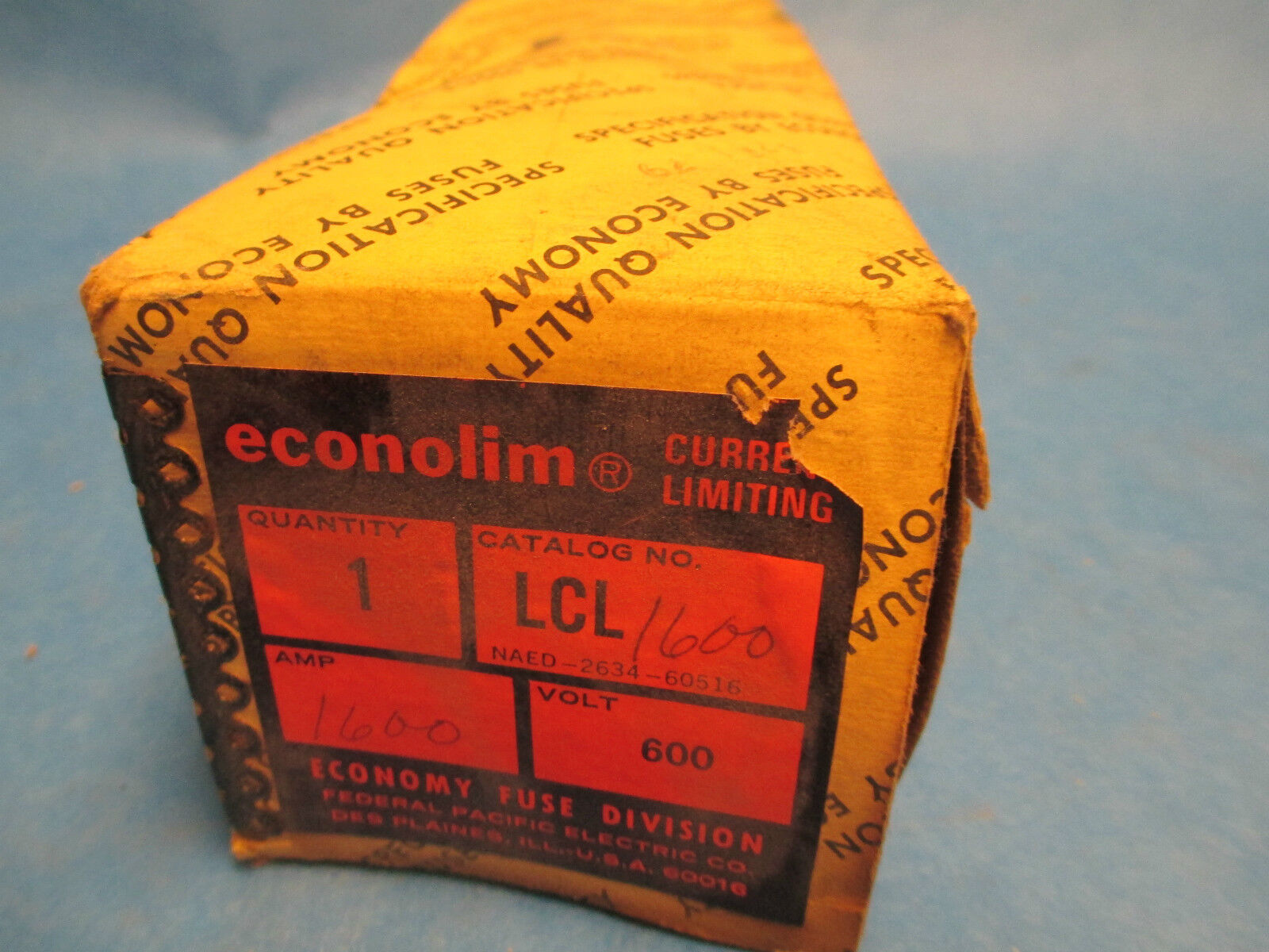 Econolim LCL1600 Fuse 1600A 600V *New In Box*