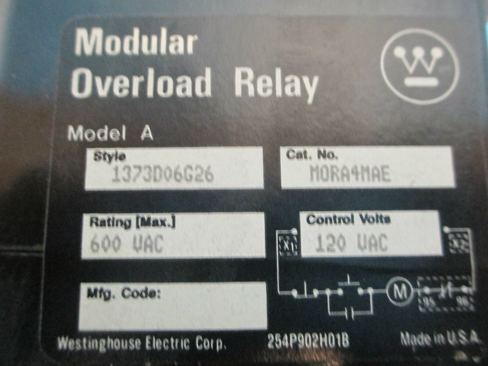 Westinghouse Modular Overload Relay MORA-4-MAE 137A 600V HTM-10 Used