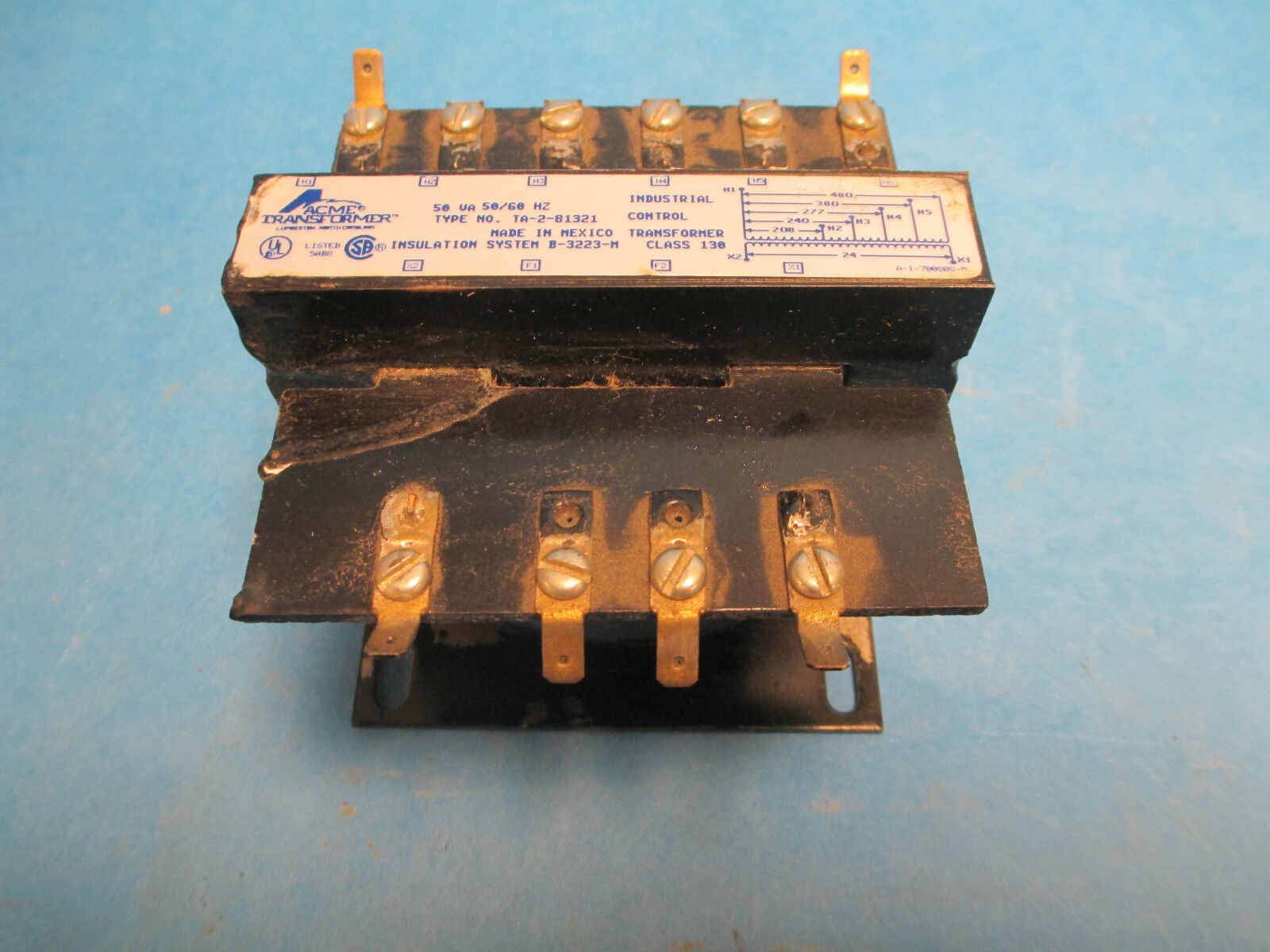 ACME Control Transformer TA-2-81321, 50VA 208/480V - 24V