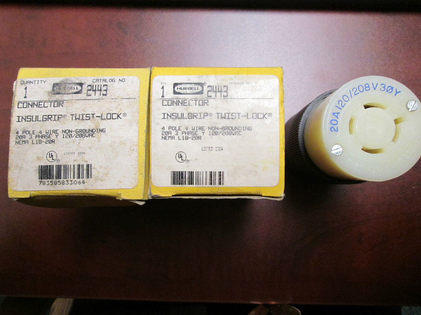 Hubbell Receptacle 2443 Lot of 2 New Surplus