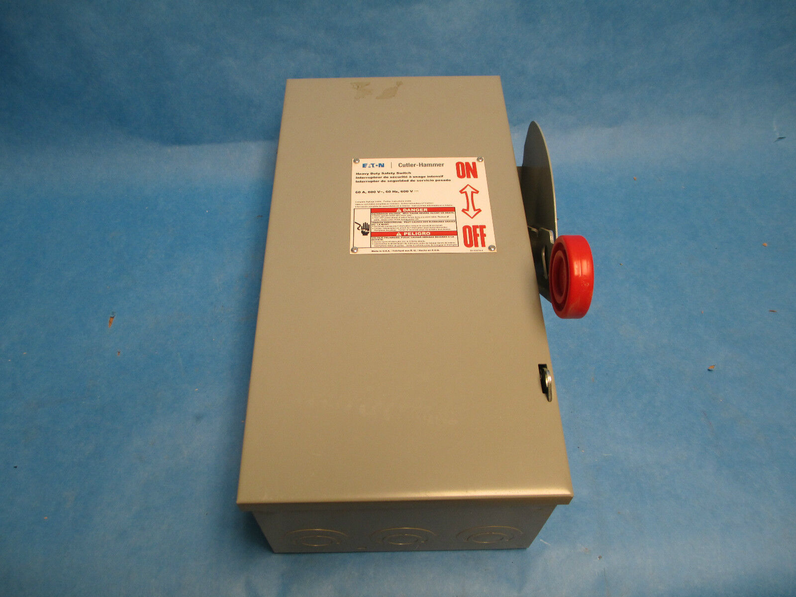 Cutler-Hammer Safety Switch DH262FGKNP 60A 600V 2P Fusible New Surplus